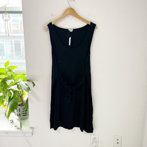 NEW J. Crew Black Tie Dress Size Large - Picture 3 of 8